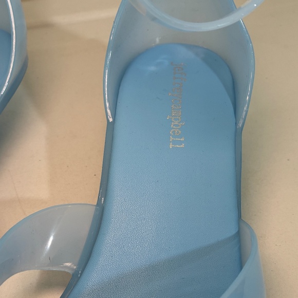Jeffrey Campbell Blue Gummy-THG Ankle Wrap Kitten Heel Jelly Thong Sandals Sz 10 - Picture 3 of 11